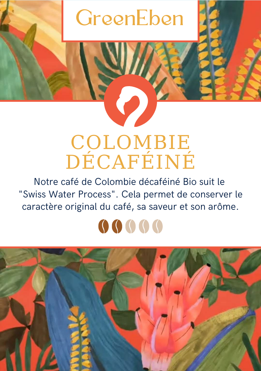 Café Colombie Décaféiné Swiss Water process