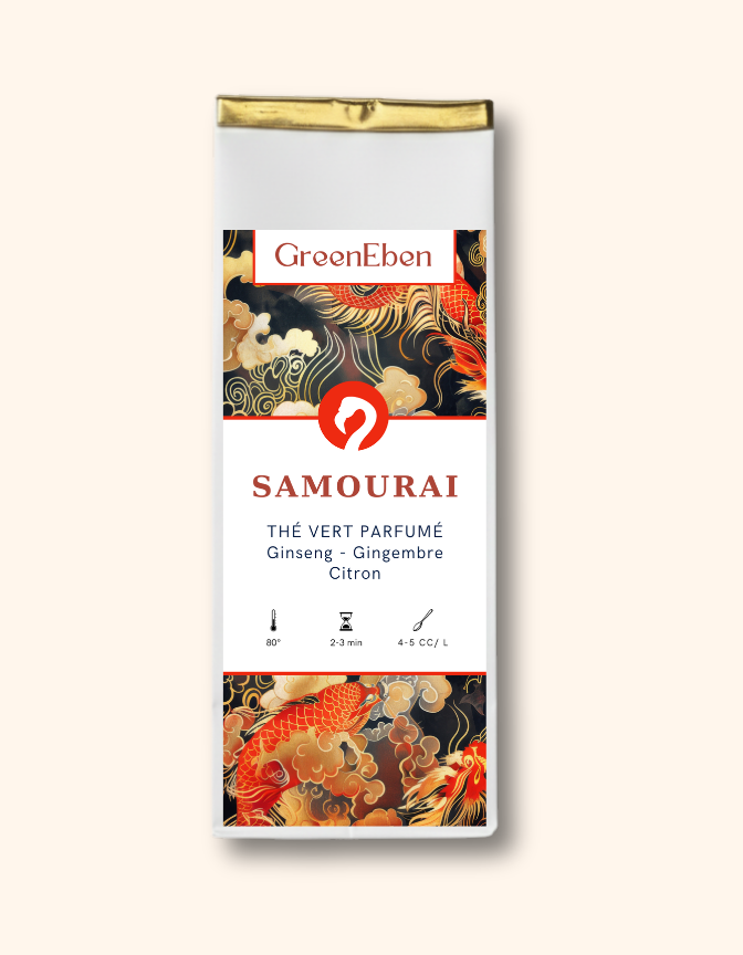 Samourai - Thé vert Ginseng, Citron, Gingembre