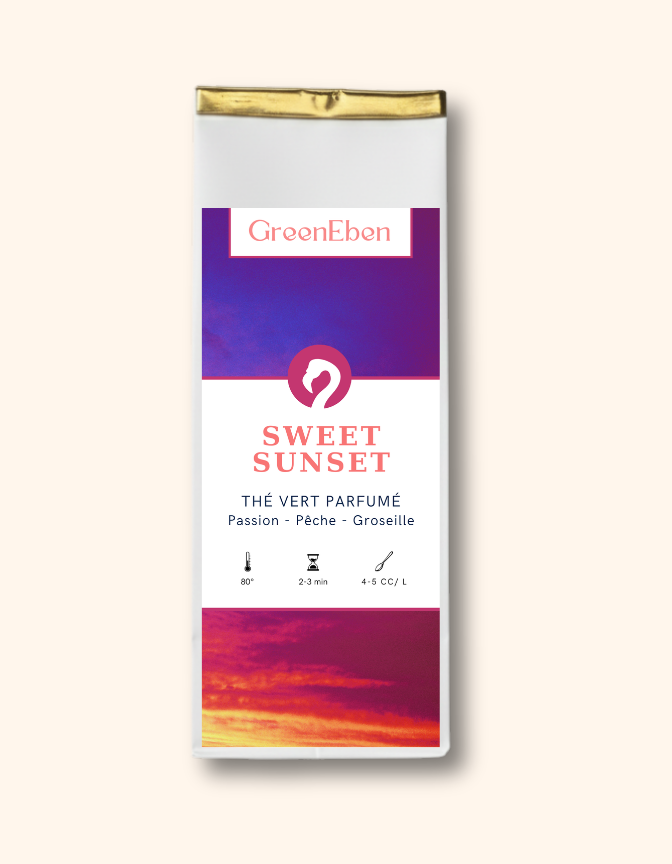 Sweet Sunset - Thé vert Passion, Pêche, Groseille