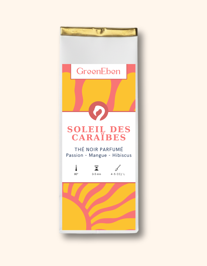 Soleil des Caraïbes - Thé noir Passion, Mangue, Hibiscus