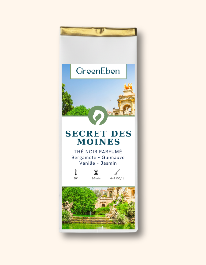 Secret des Moines - Thé noir Bergamote, Guimauve, Vanille, Jasmin