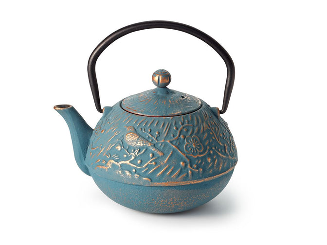 Meng - Théière en fonte bleue 0,65L