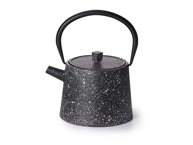 Sheng - Théière en fonte noire et blanche 1L