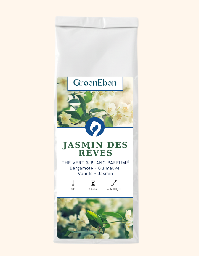Jasmin des Rêves - Thé vert et blanc Vanille, Jasmin