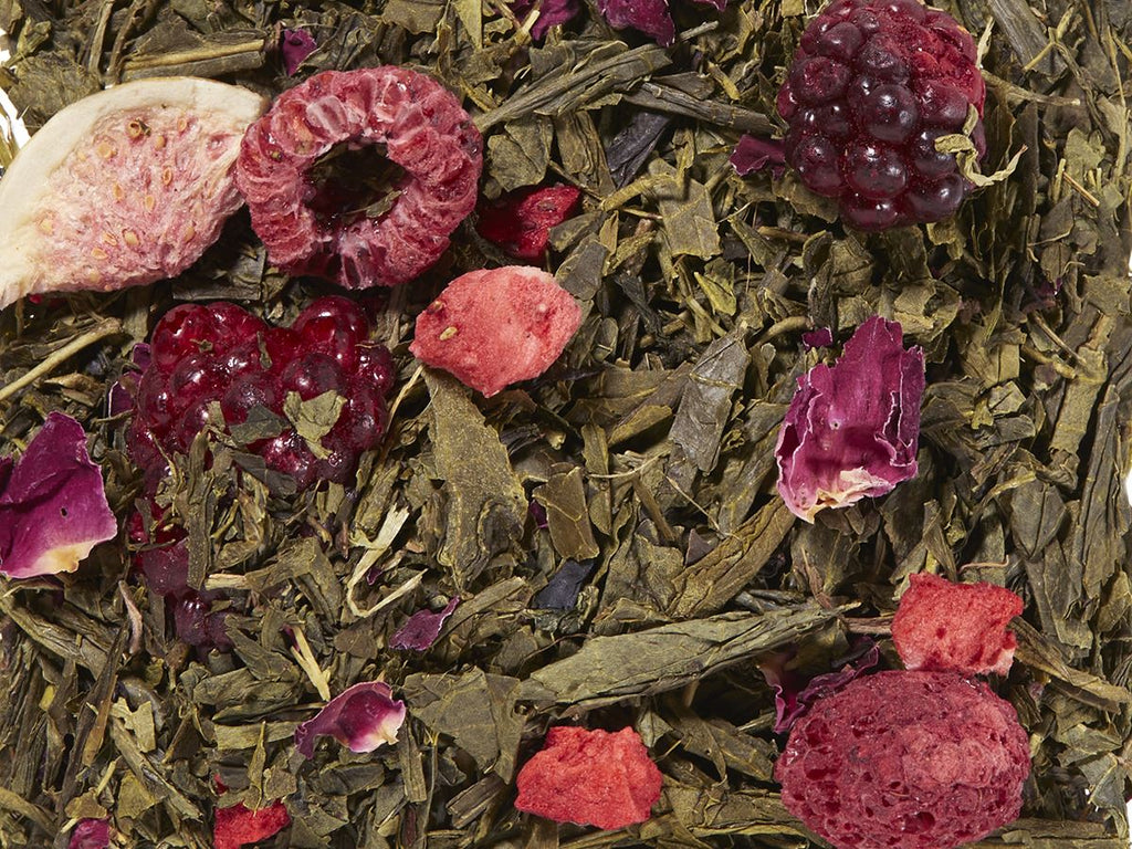 Tea Bisou - Thé vert parfumé pomme, framboise, amande